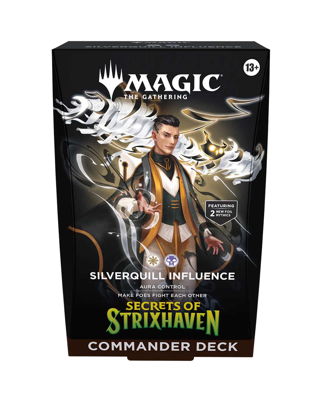 PRODUCTO-WEB-EL-REINO-13 MTG Commander Deck Secrets of Strixhaven Silverquill Influence Inglés - Imagen 1